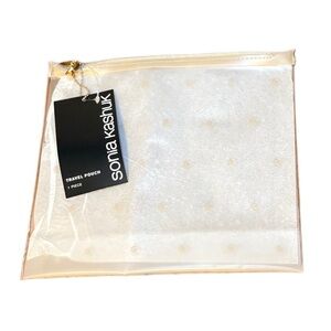 Sonia Kashuk Clear and Gold Travel Pouch